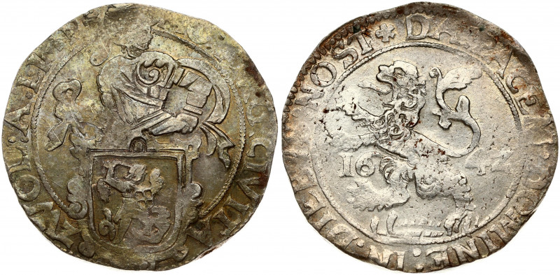 Netherlands ZWOLLE 1 Lion Daalder 1642 Obverse: Armored knight looking right abo...