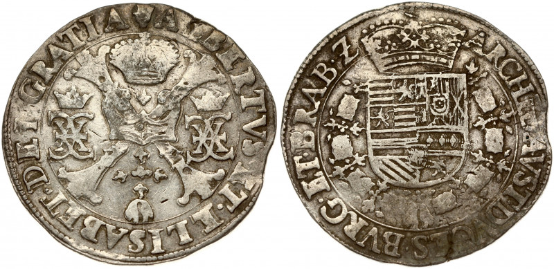 Spanish Netherlands BRABANT 1 Patagon (1612-21) Antwerp. Albert & Isabella (1612...