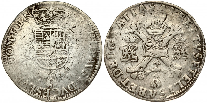 Spanish Netherlands TOURNAI 1 Patagon (1612-21). Albert & Isabella (1612-1621). ...