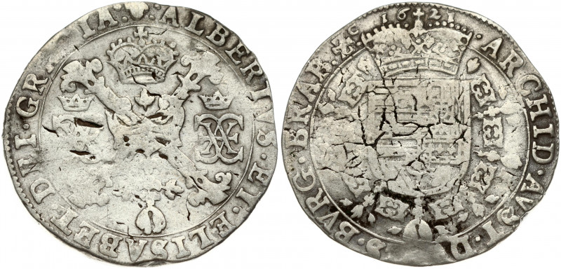 Spanish Netherlands BRABANT 1 Patagon 1621 Brussels. Albert & Isabella (1612-162...