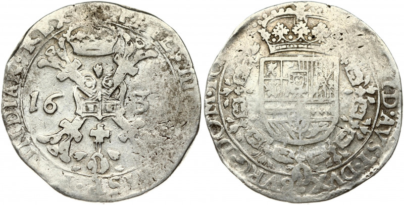 Spanish Netherlands TOURNAI 1 Patagon 163? Philip IV(1621-1665). Obverse: Date d...