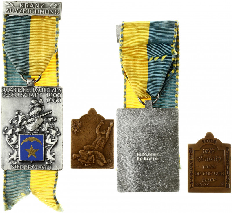 Switzerland Award Medal 50 years of the Field Rifle Society (1900 1950) Niedergl...