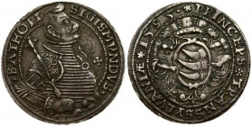 Transylvania 1 Thaler 1595 Sigismund Bathory(1581-1602). Obverse: Lettering: ⁕ BATHORI ⁕ SIGISMVNDVS ⁕. Reverse Lettering: ⁕ PRINCEPS ⁕ TRANSSYLVANIÆ ...