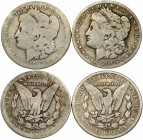 USA 1 Dollar 1882 & 1904 O 'Morgan Dollar' Obverse: Liberty head; facing left. Lettering: E·PLURIBUS·UNUM LIBERTY. Reverse: Eagle holding arrows and a...