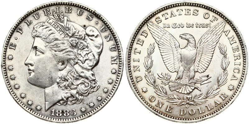 USA 1 Dollar 1883 O 'Morgan Dollar' New Orleans. Obverse: Liberty head; facing l...