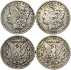 USA 1 Dollar 1884 O & 1885 'Morgan Dollar' Obverse: Liberty head; facing left. Lettering: E·PLURIBUS·UNUM LIBERTY. Reverse: Eagle holding arrows and a...