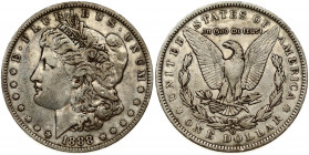 USA 1 Dollar 1888 O 'Morgan Dollar' New Orleans. Obverse: Liberty head; facing left. Lettering: E·PLURIBUS·UNUM LIBERTY. Reverse: Eagle holding arrows...