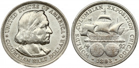 USA ½ Dollar 1893 Columbian Exposition. Obverse: Portrait of Columbus facing right with the denomination below. Lettering: *UNITED STATES OF AMERICA* ...