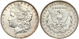 USA 1 Dollar 1897 'Morgan Dollar' Philadelphia. Obverse: Liberty head; facing left. Lettering: E·PLURIBUS·UNUM LIBERTY. Reverse: Eagle holding arrows ...