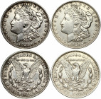 USA 1 Dollar 1921 D 'Morgan Dollar' Denver. Obverse: Liberty head; facing left. Lettering: E·PLURIBUS·UNUM LIBERTY. Reverse: Eagle holding arrows and ...