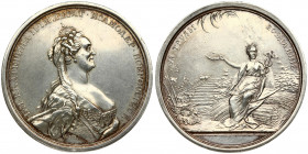 Russia Medal (1860) of the Imperial Free Economic Society. St. Petersburg Mint; third quarter of the 19th century. Medalists: persons. Art. - V.S.Bara...