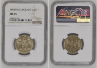 British North Borneo 1903H 2.5 CentsGraded MS 65 by NGC. Only 2 coins graded higher by NGC.