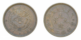 China, Empire ND (1903-06), 20 Cash, Graded XF 45 Brown by NGC.

Dot circle dragon



Y# 5a