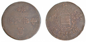 China Sinkiang, ND(C. 1912), 10 cash, in F condition

Y#B36.2

Crudely Struck