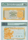 Hong Kong, HSBC $1,000 dollars bank note, 31st March 1983, 

Graded Gem Uncirculated 66 (EPQ) by PMG

Printed by Bradbury, Wilkinson & Co Ltd 

Pick# ...