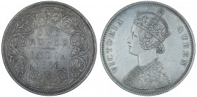India, 1876 (B) DOT, Victoria Rupee, in EF condition

KM-491