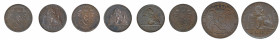 4 coins lot ; Belgium Congo ;

1846, 2 Centimes, in AEF condition KM-4.1

1863, 2 Centimes, in AEF condition KM-4.1

1864, 2 Centimes, in AEF conditio...