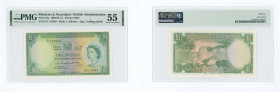 Rhodesia & Nyasaland, Bank of Rhodesia and Nyasaland, 1956-60 £1 Pound banknote. Printed by BWC. Watermark of Cecil Rhodes. Signature of A.P. Grafftey...