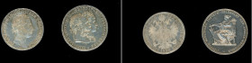 Austria, 2 coin lot, 

Vereinsthaler 1858 A, KM-2244 in AEF conditon 

Double Florin of 1879 in AU Details condition (cleaned)