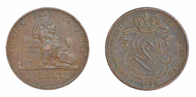 Belgium, 1860, 1 Centime, in EF condition

No dash below cent

KM-1.3