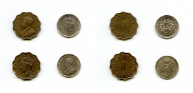 Cyprus 4 coin lot; 

Piastre KM-21 1934 AEF 

Piastre KM-23 1938 EF 

4 1/2 Piastres KM-15 VF-EF 

4 1/2 Piastres KM-24 AU