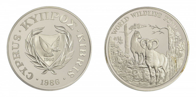 Cyprus 1986, Pound , in Gem Proof conditionKM 59a