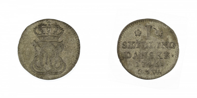 Denmark 1746 GW, 1 Skilling, in Very fine Condition

H-8