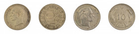 Denmark 2 coin lot; 1884 cs, 10 and 1911 VBP 10 ore, 

Better dates, both VF cleaned