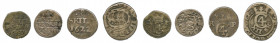 Denmark, 4 coin lot. 

1621 1 Skilling, H-119B in VG condition 

1632 2 Skilling, H-143 in Fine condition 

1622 8 Skilling, H-122 in VG-F condition 
...