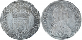 France 1647 K ECU Dav-3799 Graded XF 45 by NGC. Highest graded coin at NGC.

KM-155.9

Dav. #3799