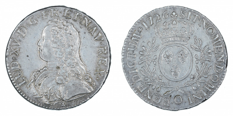 France, 1726 (O), Ecu, in EF condition some original lustre shows through

KM-48...