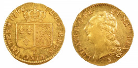 France 1786T (Au) Louis XVI, Louis d'Or, Nantes. Graded MS61 by NGC

Dy-1707, F-475

7.65 g