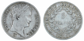 France, 1811 (A), 5 Francs, in AVF condition

KM-694.1