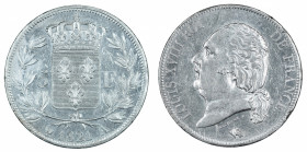 France, 1821 (A), 5 Francs, in AEF condition

KM-711.1