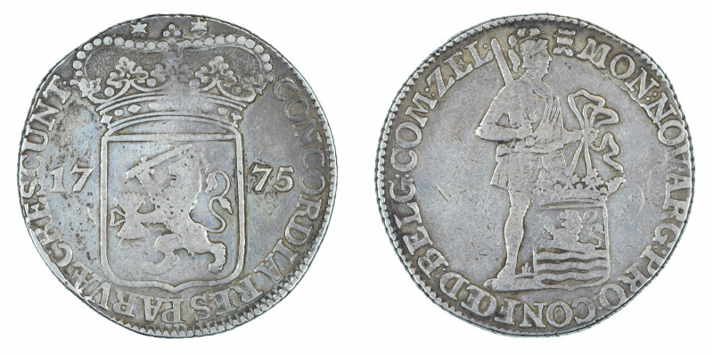 Netherland Zeeland, 1775, Silver Ducat, in Fine condition

KM-52.4