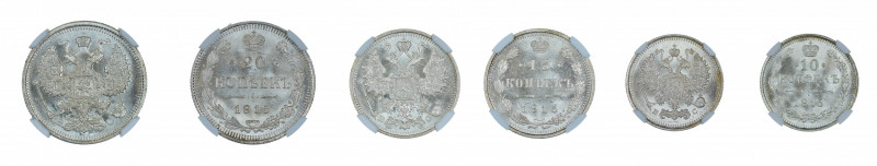 Russia 3 Coin lot

10 Kopecks (1915) Y#20a.3

15 Kopecks (1915) Y#21a.3

20 Kope...