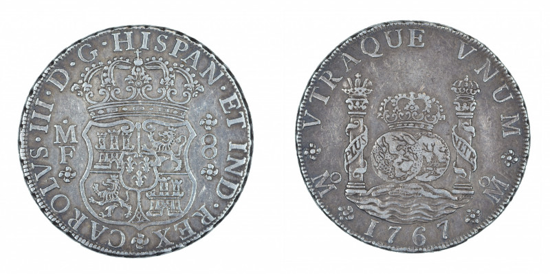 Mexico, 1767 momp, 8 Reales, in EF condition

KM-105