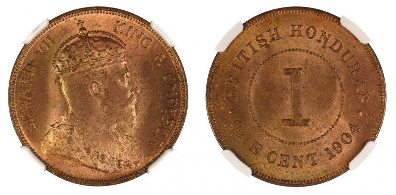 1904 (Cu) 1 Cent (KM-11): Well defined details and lustrous.