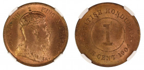 1904 (Cu) 1 Cent (KM-11): Well defined details and lustrous.