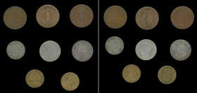 British Honduras 1914 to 1952, 8 coin lot

1914 1 Cent, KM-19 in AEF condition

1947 1 Cent, KM-21 in VF condition

1950 1 Cent, KM-24 in Choice UNC c...