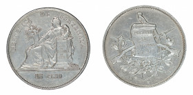 Guatemala, 1872 P, Peso in About Extra Fine condition

KM-197.1