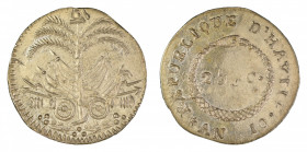 Haiti An 10 (1813), 25 Centimes, in EF-AU condition

Some discolouration

KM-12.1