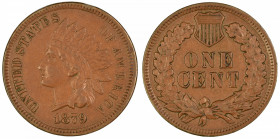 USA 1879 Cent, scarcer date, GVF/AEF