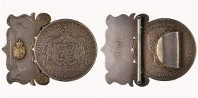 Extremely RARE and possibly Unique, Hawaiian 1883 Dollar in EF grade which has been used as part of a Belt Buckle, the side clasp attached is wonderfu...