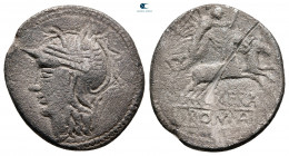 Eastern Europe. Imitation of Roman Republican coinage 150-100 BC. Denarius AR