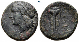 Sicily. Tauromenion circa 336-317 BC. Hemilitron Æ