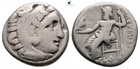 Kings of Macedon. Kolophon. Philip III Arrhidaeus 323-317 BC. Struck under Menander or Kleitos, in the name and types of Alexander III. Drachm AR