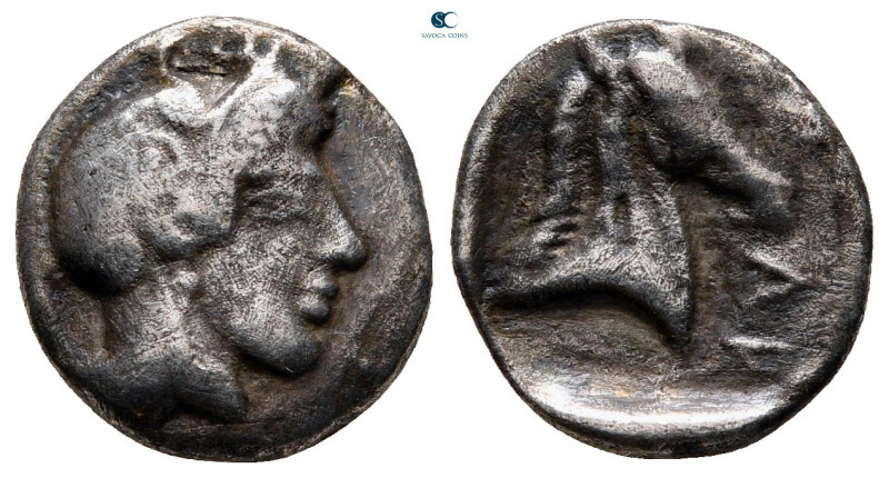 Thessaly. Pharsalos circa 440-420 BC. 
Hemidrachm AR

14 mm, 2,25 g



ne...