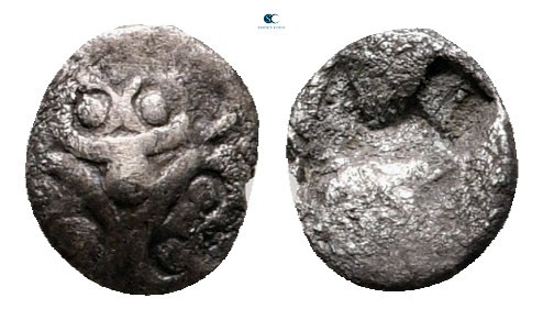 Asia Minor. Uncertain mint circa 500-450 BC. 
Tetartemorion AR

5 mm, 0,20 g...