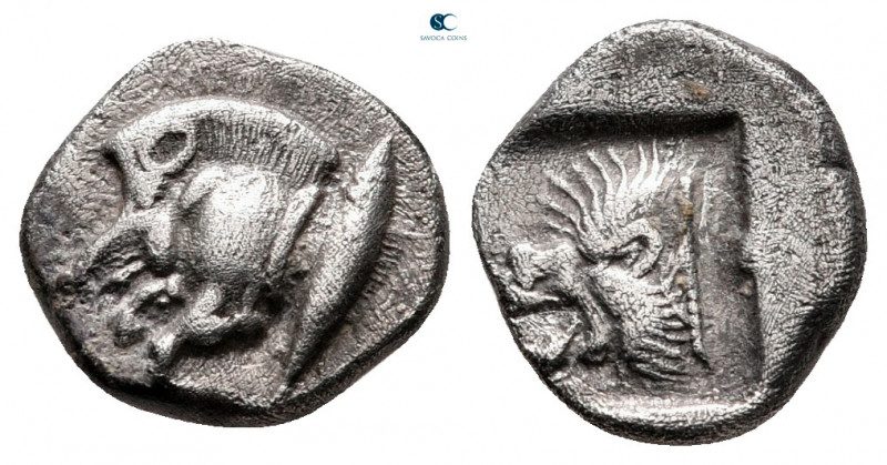 Mysia. Kyzikos circa 525 BC-AD 475. 
Diobol AR

11 mm, 1,21 g



very fin...